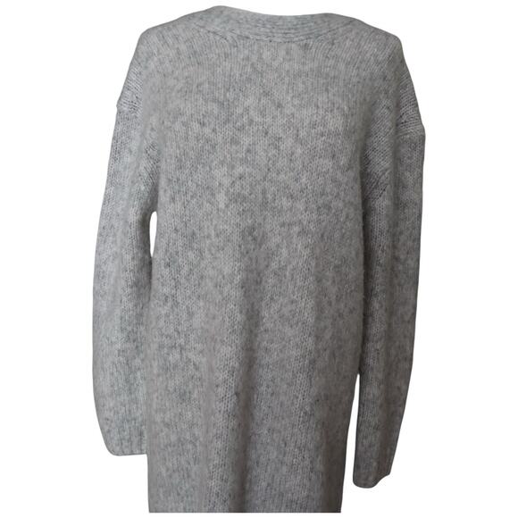 Ba&Sh Women's Gray Wool Blend V Back Beyla Sweater Dress Size 0/XS - Picture 6 of 14